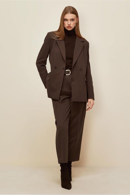 Kruvaze Collared Pants Suit 30540