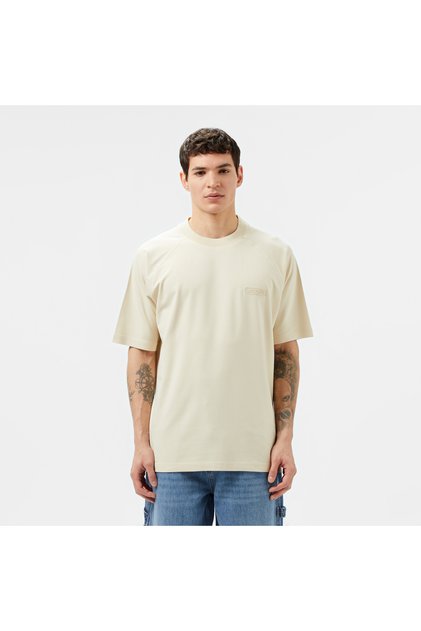 Erkek Oversize Fit Bisiklet Yaka Bej T-Shirt