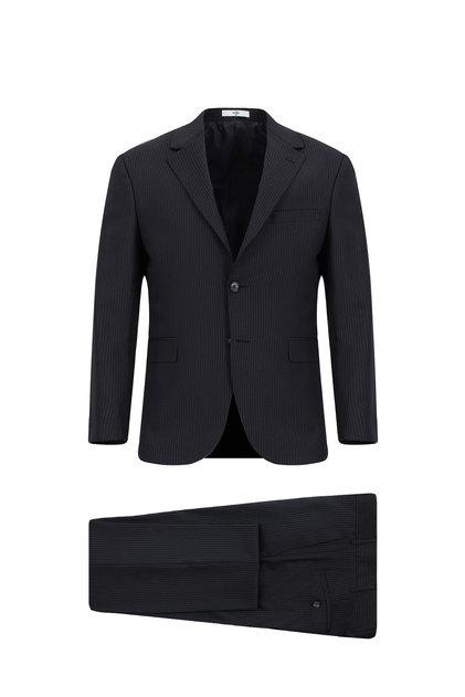 7 Drop Slim Fit Slim-Fit Wool Striped Suit