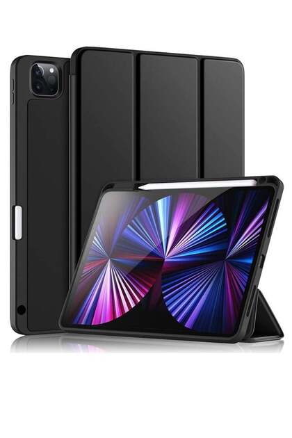 SmartGrist Case Compatible with iPad Pro 11 (2021/2020) with Pencil Holder, Trifold Stand, Soft TPU