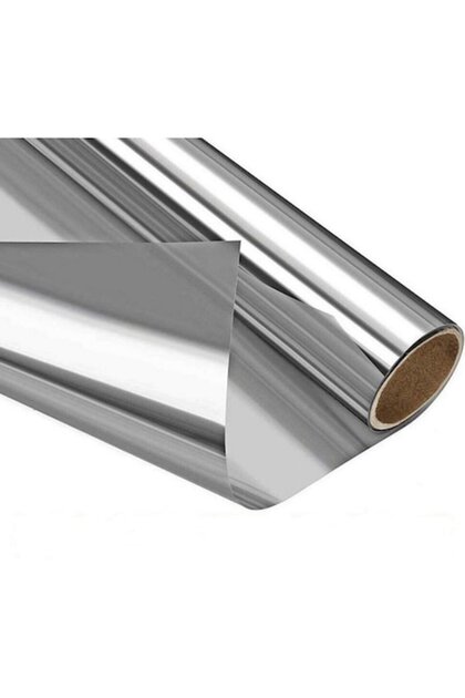 Folie reflectorizantă pentru ferestre, montaj interior, cu efect de oglindă și protecție solară UV, Argintiu, 60 x 300 cm