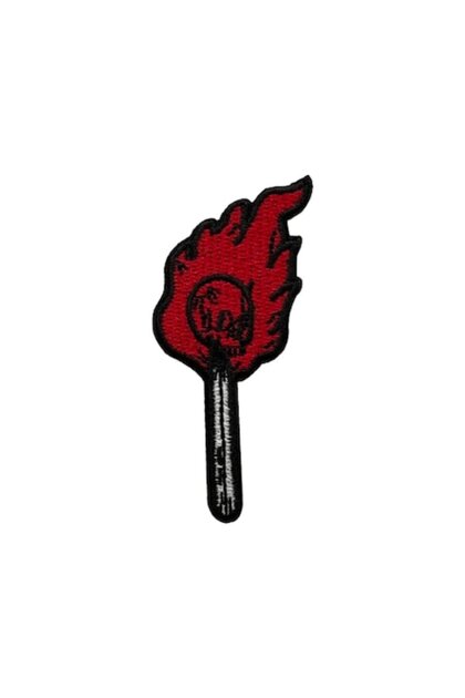 Patch decorativ brodat, multicolor, 7 x 3 cm