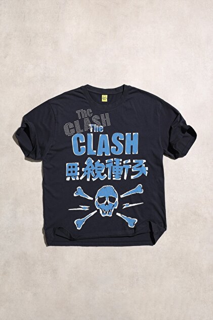 The Clash Stoned Black Unisex Oversize Short Sleeve Tshirt