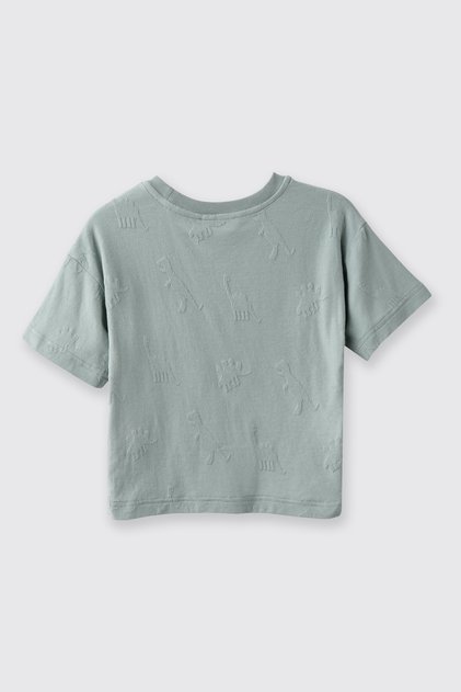 Baby Boy Dinosaur Jacquard Green T-Shirt