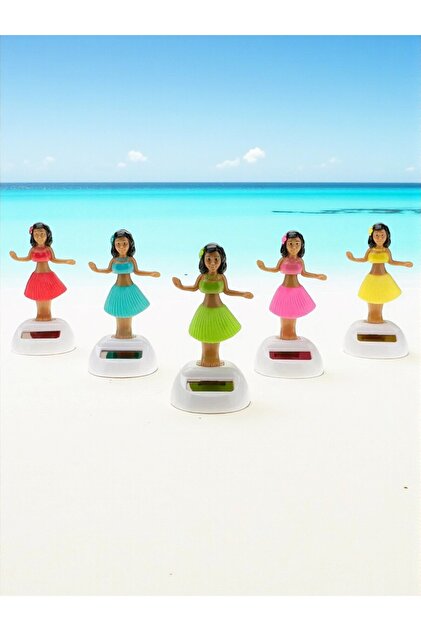 小物 hulagirl HEDİYE FİKRİ Güneş Enerjili Sallanan Hawai Hula Kızı Figürü
