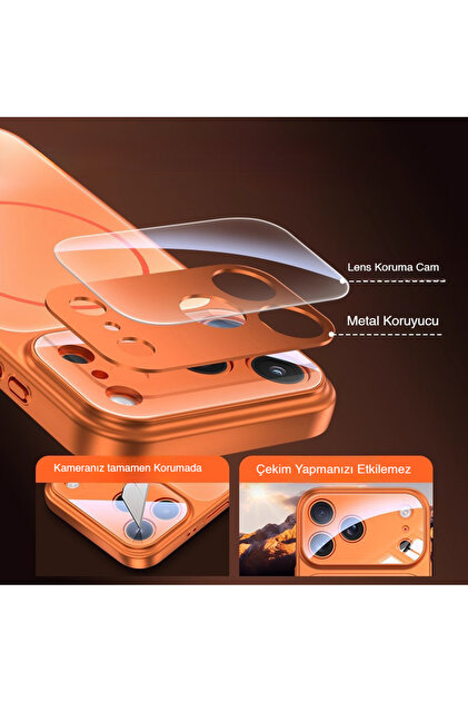 Case iPhone 13 Pro Max Uyumlu 17 Pro Max Görünümlü Çevirici Kamera