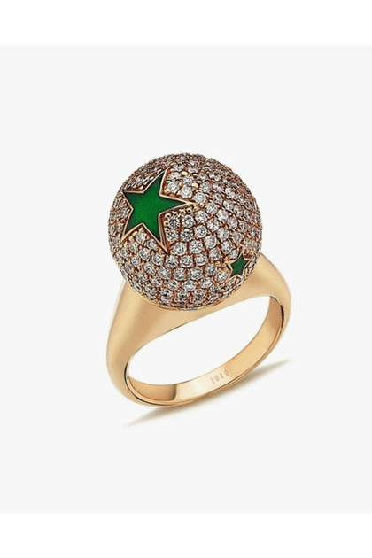 Self-Adjustable Mineral Design Ring