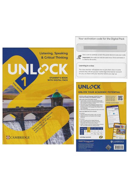Unlock 1 Listening-Speaking & Critical Thinking Student's Book with Digital Pack (3rd)NEW EDİTİONS