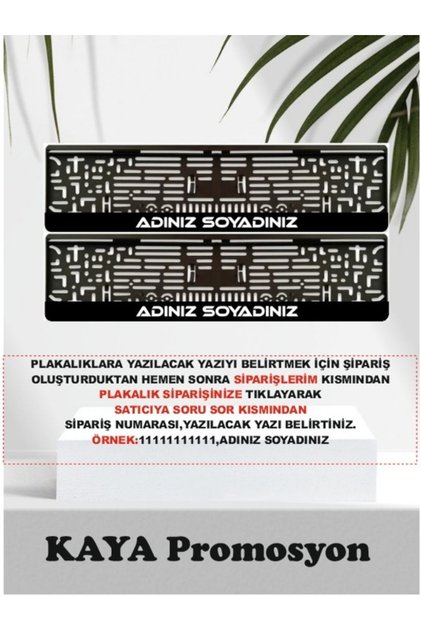 Kişiye Özel Isimli Plakalık 2 Adet Her Araç Için Uygun PlakalıkB1