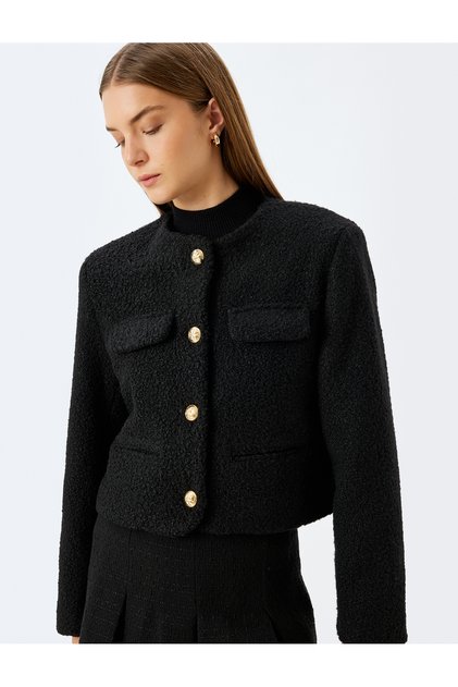Women's Black Shearling Jacket