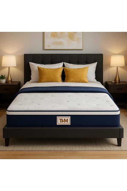 Home Mart 25CM Hybrid Mattress | Medium Firm Memory Foam & Pocket Spring Mattress