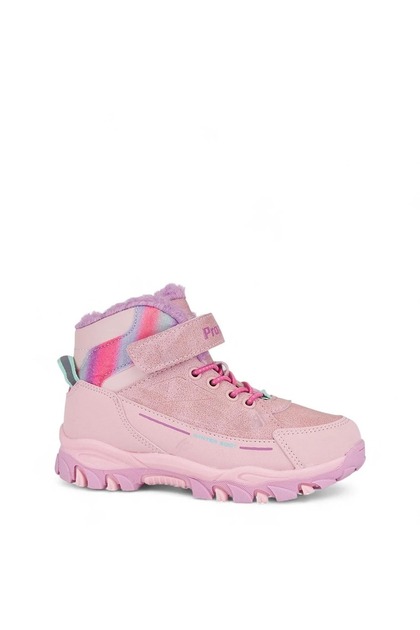 2082 Orthopedic Girls' Preschool Pink Waterproof Outdoor Boots with Furry Inside