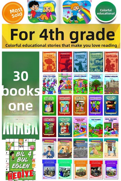 Set of 30 Story Books for 4Th Graders