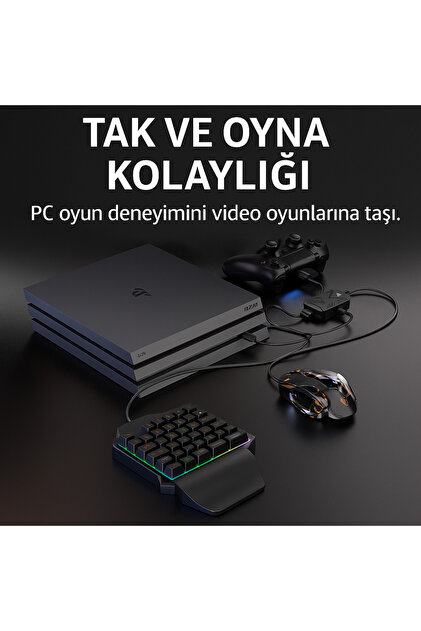 cosmostech 7 in 1 PS4 - PS3 - XBOX - N. Switch Uyumlu Klavye ve