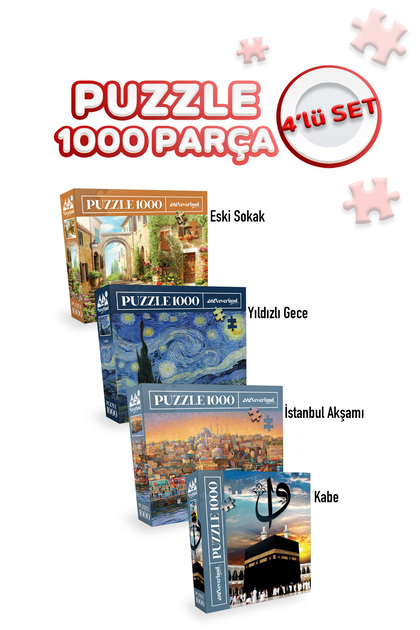 Neverland 4 Adet 1000 Parça Puzzle - Kutsal Kabe / İstanbul