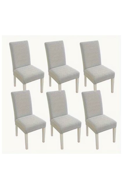 6Pcs Basket Pattern Lycra Chair Cover, Chair Slipcover