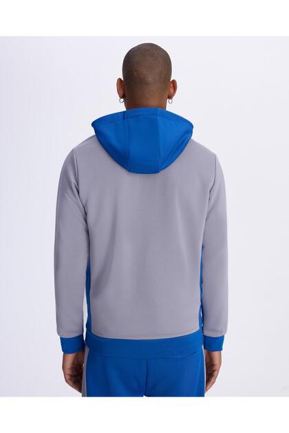 Kappa Alexander Full Zip Erkek Mavi-Gri Regular Fermuarlı Eşofman