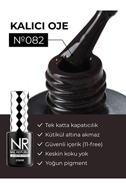 Kalıcı Oje NR Vintage 082 – Derin Vintage Ton, Profesyonel Jel Oje, Manikür & Tırnak