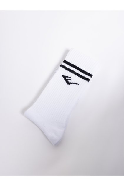 Stripe Econ 3-Pack White Socks