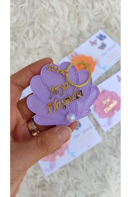 İstiridye Kız Bebek Magnet Hediyelik Kartlı ve Jelatinli 10 Adet