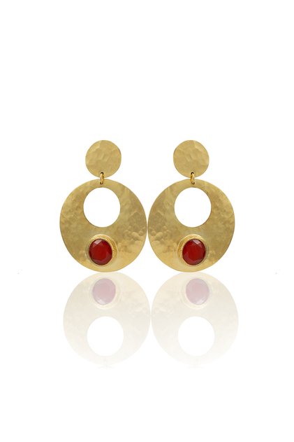 Kadir Jewellery 22 Ayar Altın Kaplama Vintage Küpe -El İşçiliği Ve Hipoalerjenik Küpe
