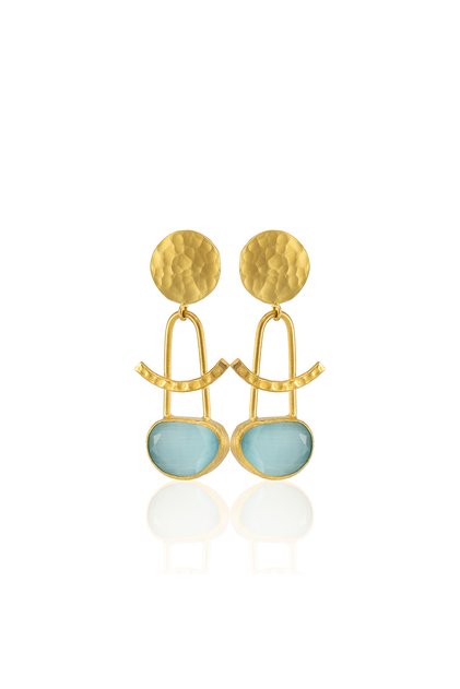 Kadir Jewellery 22 Ayar Altın Kaplama Vintage Küpe -El İşçiliği Ve Hipoalerjenik Küpe