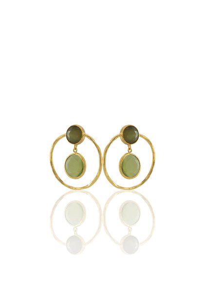 Kadir Jewellery 22 Ayar Altın Kaplama Kadın Halka Küpe -El İşçiliği Ve Hipoalerjenik Küpe
