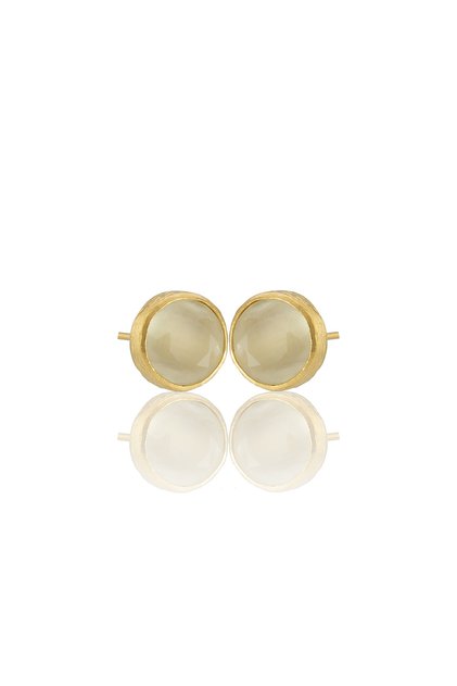 Kadir Jewellery 22 Ayar Altın Kaplama Kadın Minimal Küpe -El İşçiliği Ve Hipoalerjenik Küpe