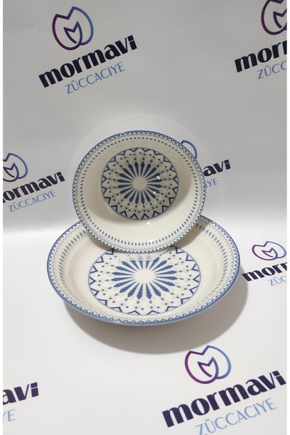 Porcelain Digital 12-Piece Plate Set for 6 People (Bowl & Plate)