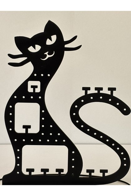Decorative Cat Figured Jewelry Earring Stand Laser Cut Wooden MDF
