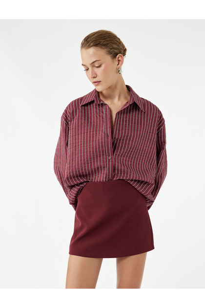 Slim Fit Pocket Detailed Mini Shorts Skirt
