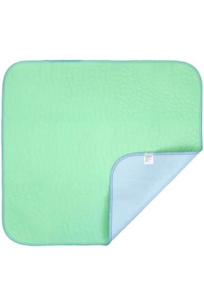 Aleza Impermeabila Reutilizabila FizioTab® 90x85 cm, pentru Incontinenta, Verde/Albastru