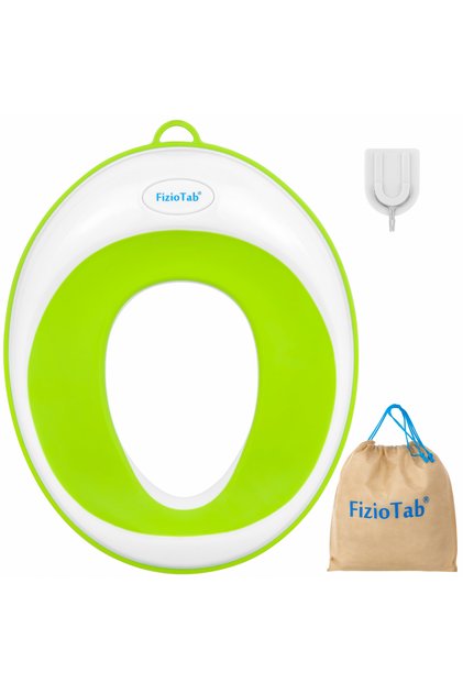 Reductor WC Copii FizioTab®, Alb/Verde