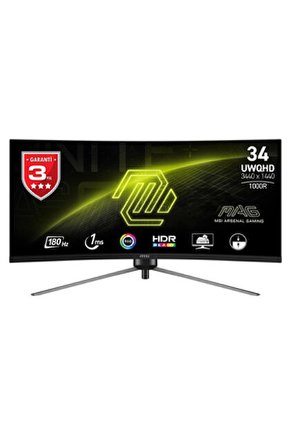 MSI MAG 342CQR E2 34″ 180Hz 1ms HDMI DP FreeSync Premium Pivot