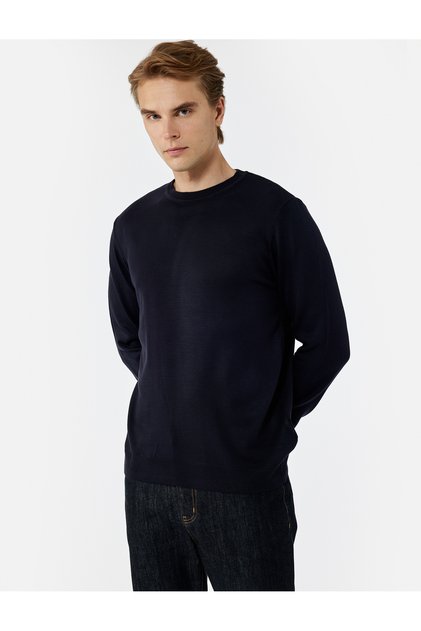Long Sleeve Crew Neck Basic Knitwear Sweater