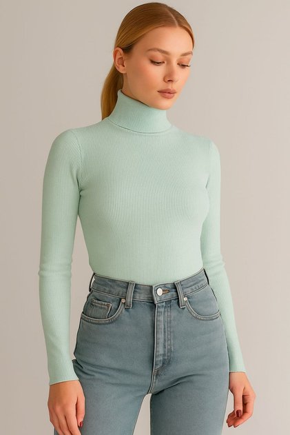 Unisex Premium Cotton Turtleneck Camisole Hooded Slimfit High Neck Sweater