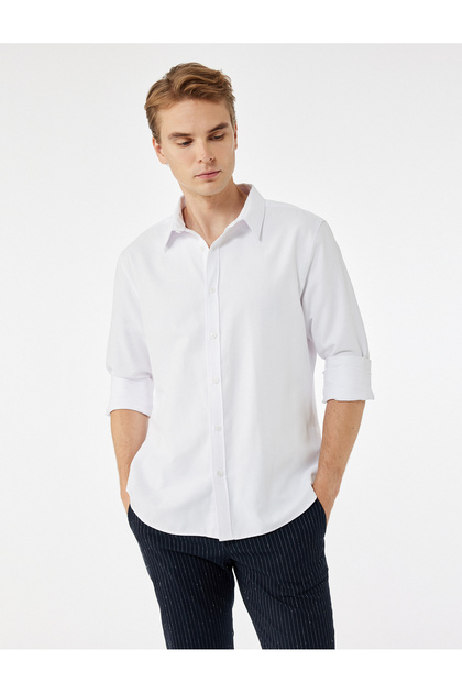 Regular Fit Classic Collar Long Sleeve Oxford Shirt