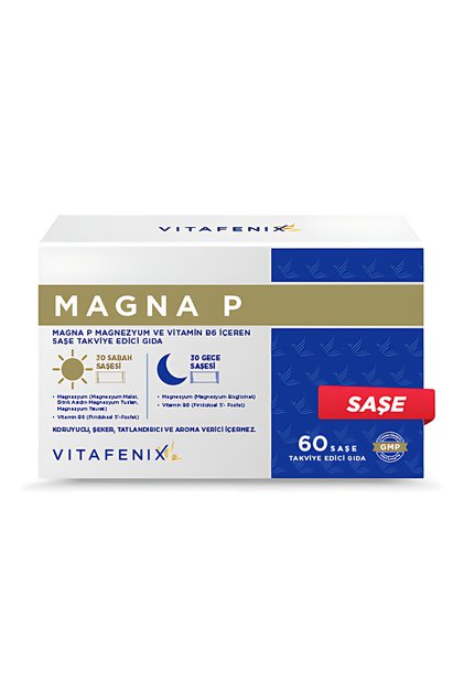 Magna P Magnesium and Vitamin B6 Supplementing Vegan Food 60 Sachets