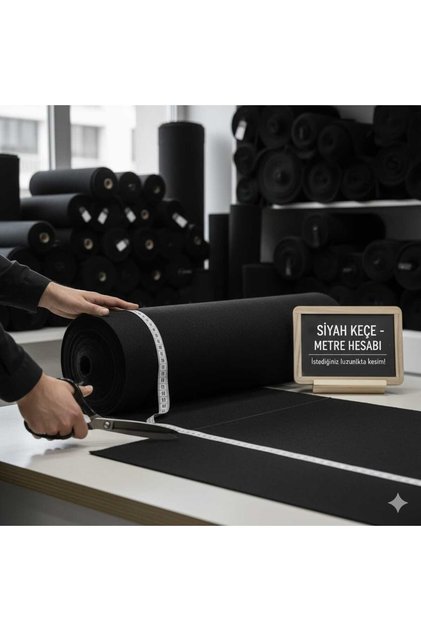 50X50 cm 2mm Black Felt Fabric Handwork, Hobby and Decoration Felt Material