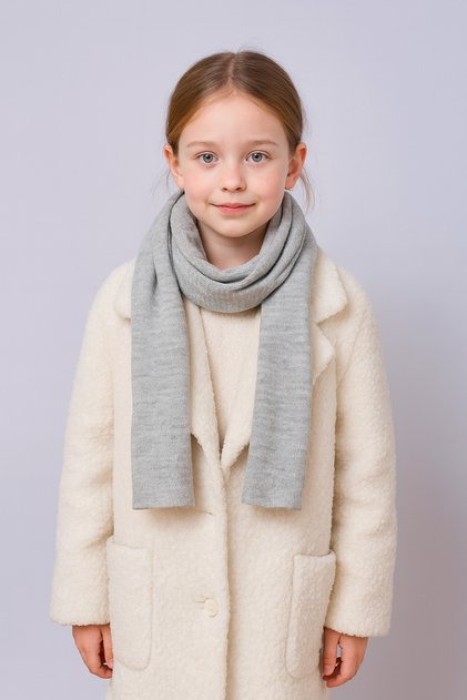 Solid Color Knitwear Children's Scarf (Age 5-10, 30X140Cm)