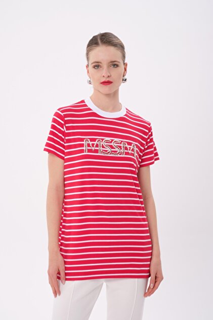 TaiSunさま Missemramiss 4734 Mssm Taşlı Çizgili Tshirt - Fiyatı, Yorumları