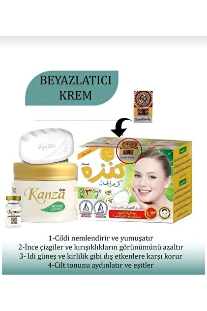 KAİZEN Kanza Beyazlatıcı Krem Sabun Ve Serum Seti - 1 Kutu irtihal