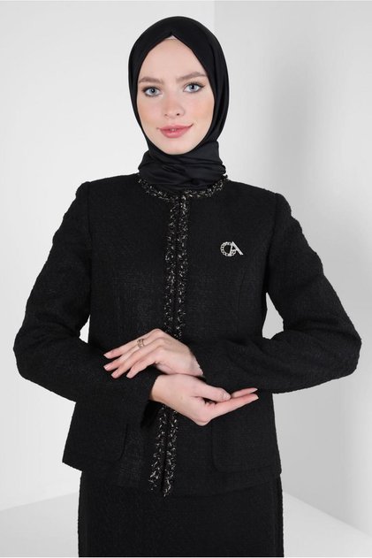 BROŞ DETAYLI ETEKLİ TÜVİT TAKIM 30403