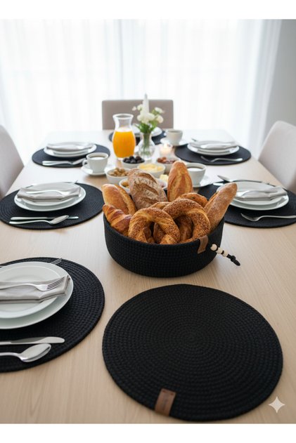 American Serving Set, Soup Ladle Set, Bread Basket, Set of 6