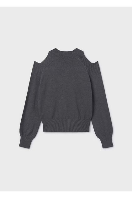 Gray Girl's Off-The-Shoulder Sweater 7312