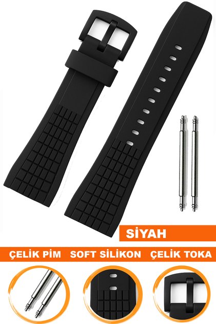 Seiko Velatura Watch Compatible Silicone Watch Band Strap S02Sve