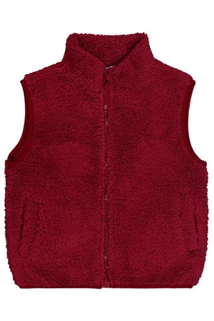 Zippered Vest with Pockets for Ages 2-5 - Claret Red 4-5 Years