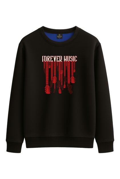 Regular Forever Music Printed Sweatshirt
