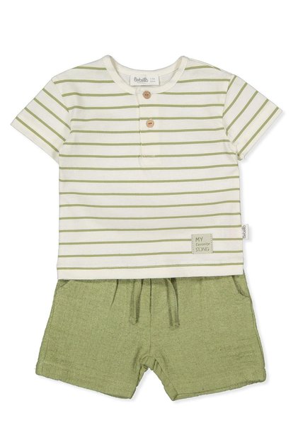 Linen Muslin Shorts 2-Piece Set (Favorite Song) Green
