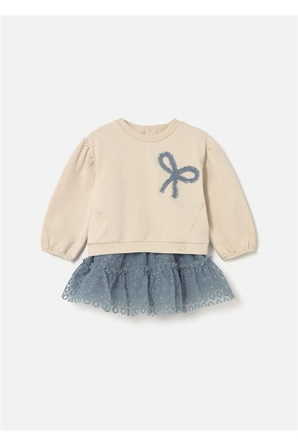 Baby Girl 2-Piece Tulle Skirt Sweat Set Blue 2923
